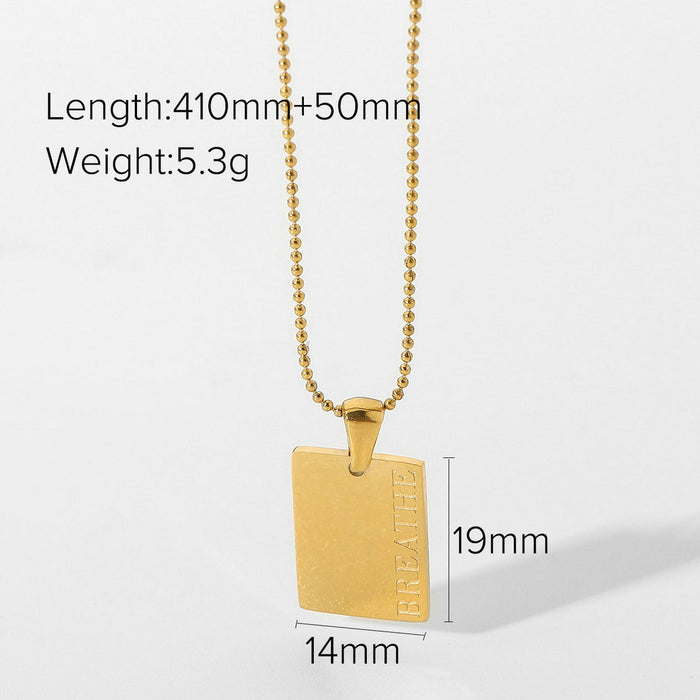 18K Gold-Plated Stainless Steel Star Pendant Necklace with Minimalist Design