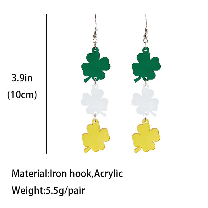 Clover acrylic earrings