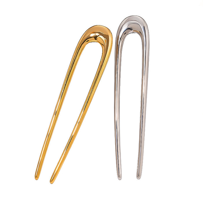 Simple U-shaped hairpin, versatile titanium steel hair accessories