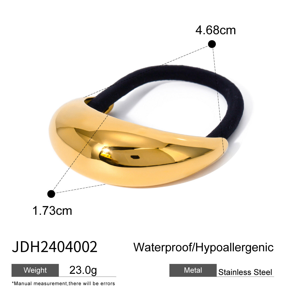 Stainless Steel Hair Tie - High-End Metal Elastic Band for Ponytails