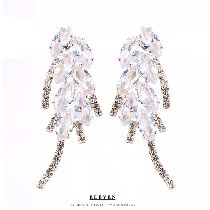 S925 Silver Angel Wing Earrings - Delicate Zircon Statement Jewelry for Women