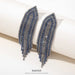 S925 silver needle-set rhinestone tassel butterfly earrings