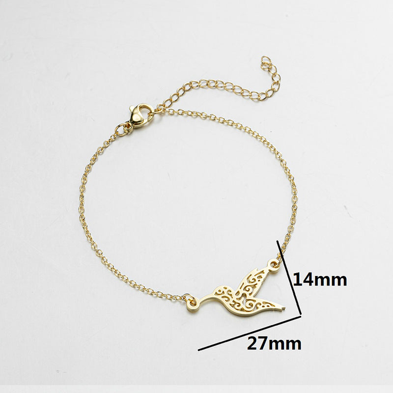 Animal bird butterfly moon cat couple bracelet, non-fading niche design bracelet wholesale