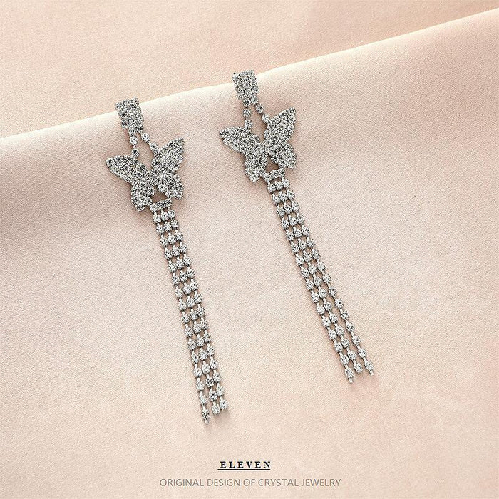 Exquisite Rhinestone Earrings - Sparkling Jewelry for Women