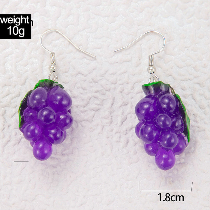 Fun resin fruit earrings cute healthy earrings