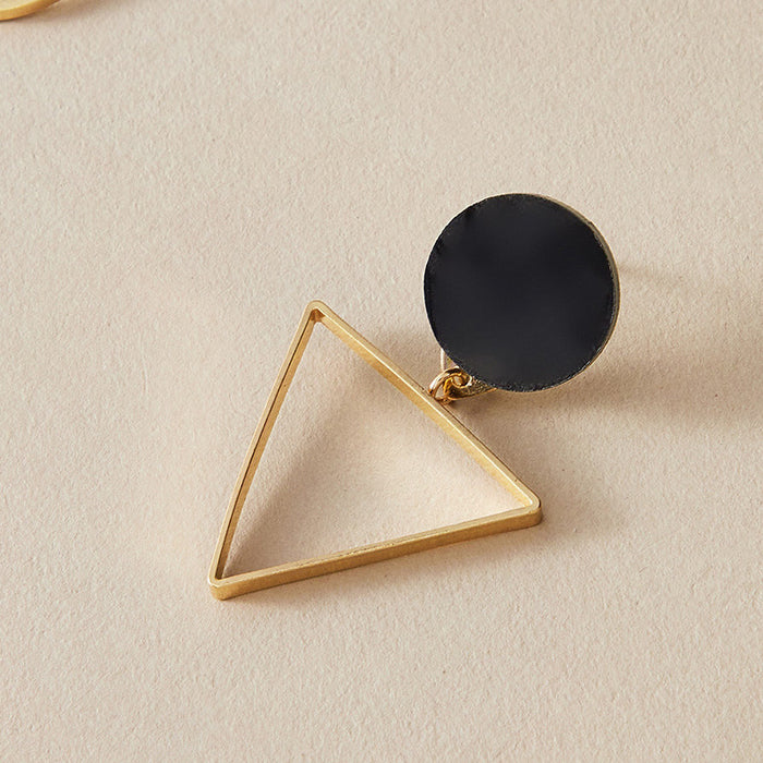 Pendientes geométricos de círculo triangular, pendientes exagerados de moda