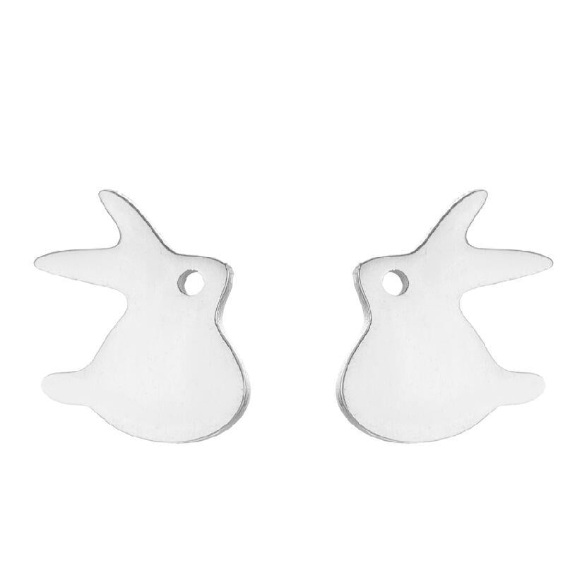 Mini rabbit earrings, new style sweet cute simple hollow earrings Korean fashion earrings wholesale