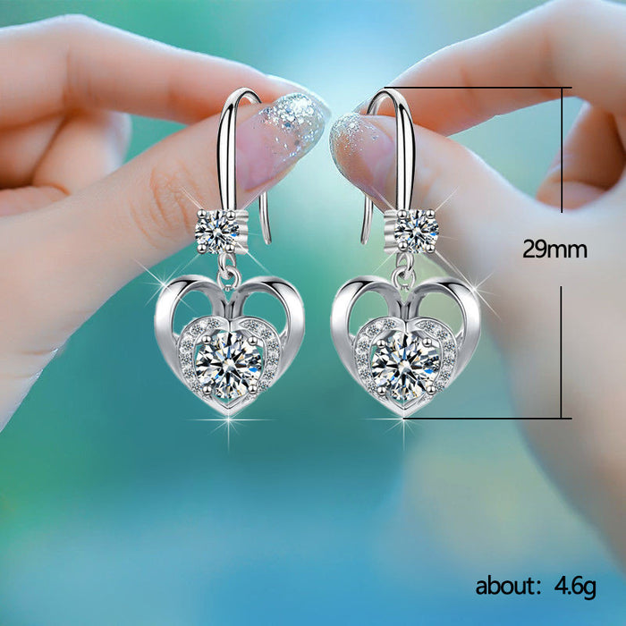 Heart earrings pendant lover gift earrings