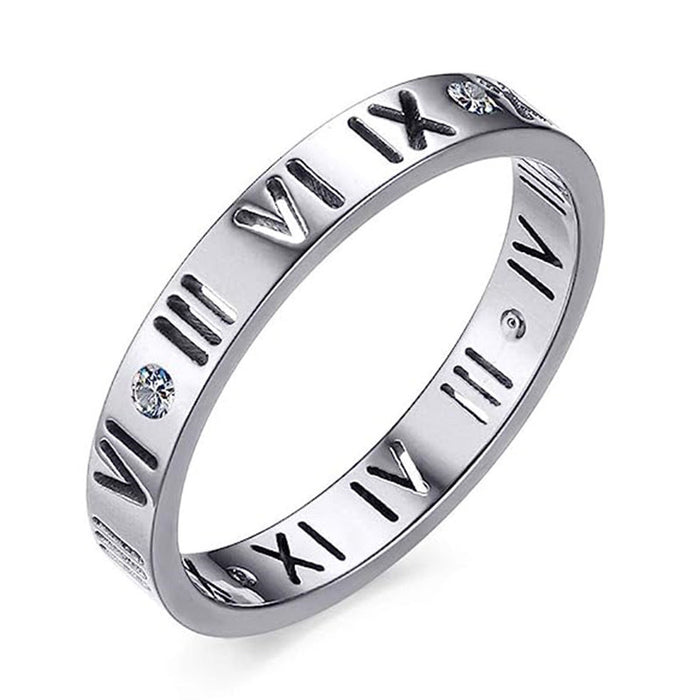 Popular men's and women's same style ring high-end Roman numeral index finger ring