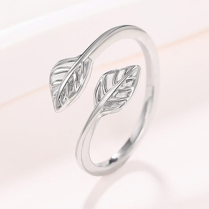 Simple leaf design single ring