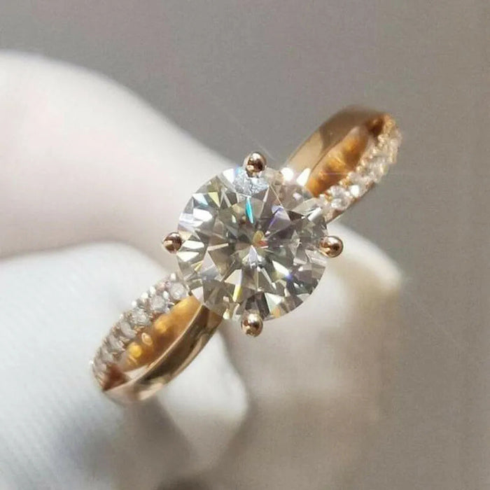 Marquise zircon ring V-shaped diamond classic ring