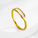 Wholesale colorfast gold stainless steel titanium steel shell rings - wallojewerly 