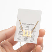 Angel Number Sweater Chain, Vintage 000-999 Stainless Steel Pendant Necklace Wholesale - wallojewerly 