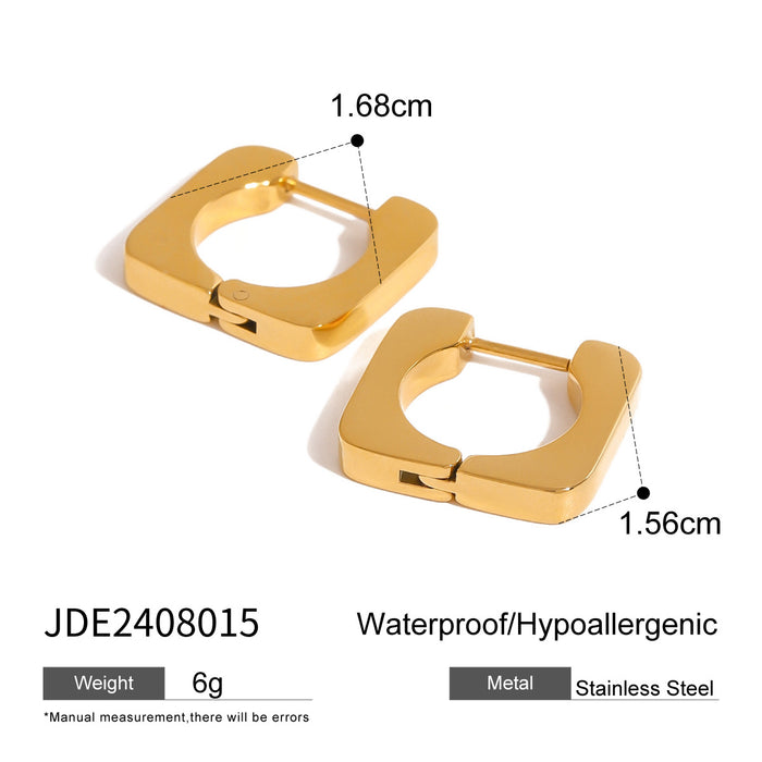 Pendientes geométricos Pendientes de nicho de alta gama Diseño de acero de titanio de 18k