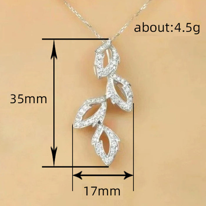 Leaf pendant all-match jewelry retro long necklace for women