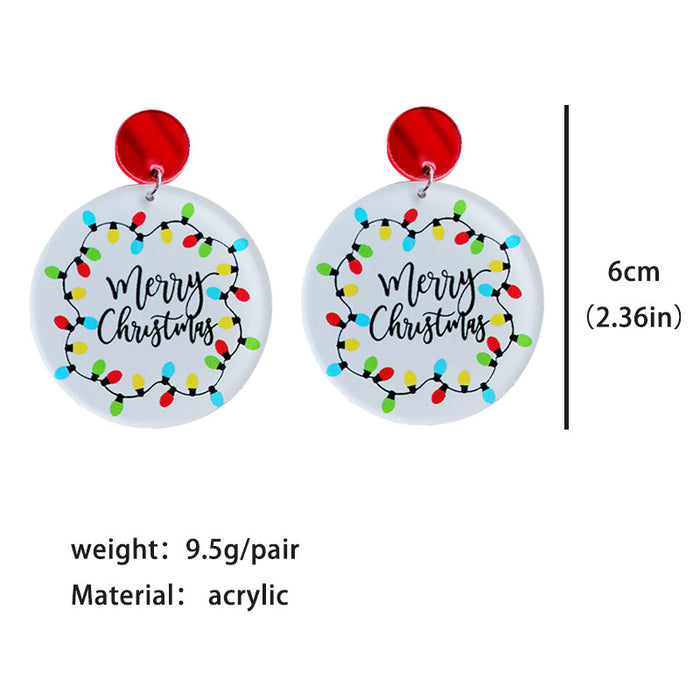 Christmas acrylic earrings