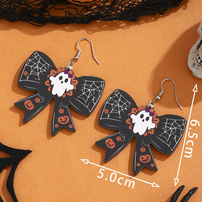 Wholesale Halloween Cartoon Stud Earrings Set - Spooky Pumpkin, Ghost & Bat Alloy Earring Multipack for Women