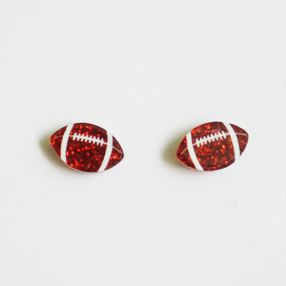 Acrylic Football Baseball Soccer Softball Volleyball Earrings - wallojewerly 