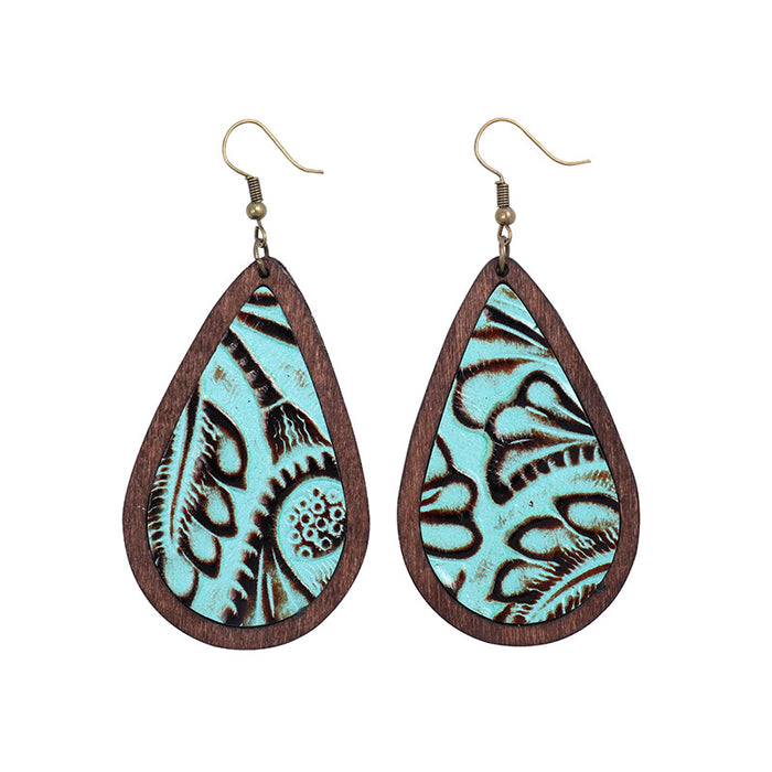 Wooden Bohemian earrings