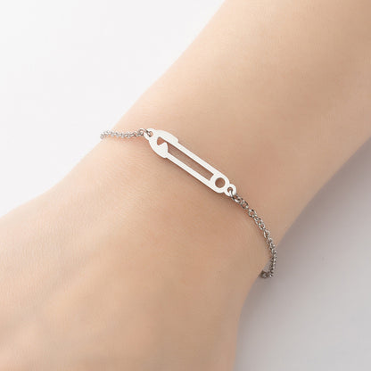 Paper clip pendant bracelet, creative new fashion niche jewelry wholesale