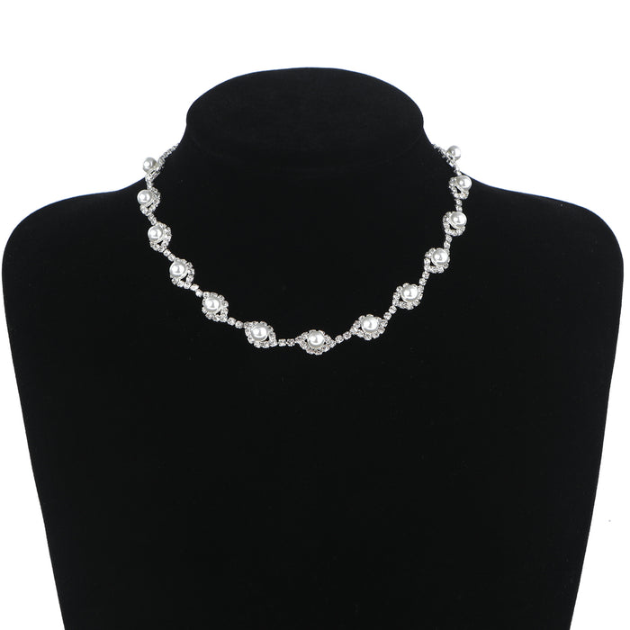 Collar minimalista de plata con forma de corazón de doble capa: cadena corta con colgante