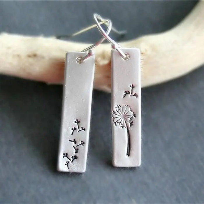 Popular dandelion retro pendant earrings for women