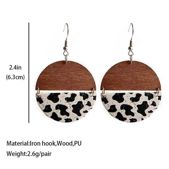 Pendientes con textura de madera