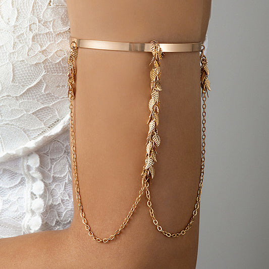 Metal flow Su butterfly arm chain simple open arm ring jewelry