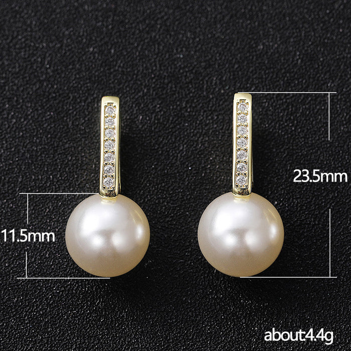 Pearl earrings vintage women's earrings jewelry