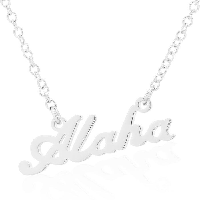 Alaha letter combination necklace, ins retro fashion English letter clavicle chain female jewelry