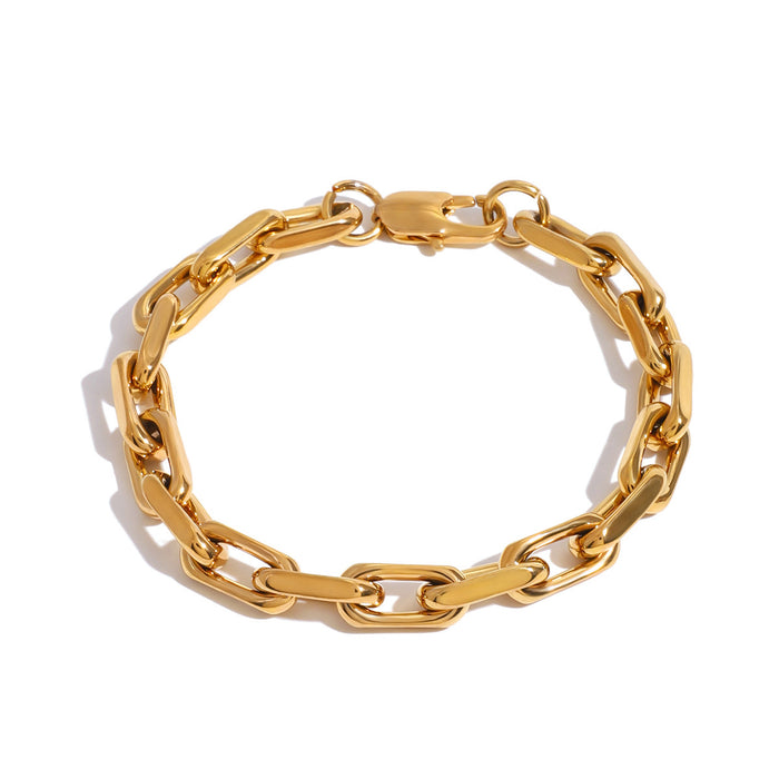 Stainless steel gold bracelet metal style chain titanium steel jewelry