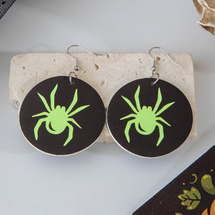 Halloween skull ghost earrings dark creative bat spider earrings