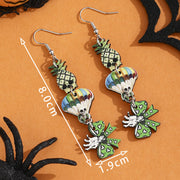Wholesale Halloween Cartoon Stud Earrings Set - Spooky Pumpkin, Ghost & Bat Alloy Earring Multipack for Women - wallojewerly 