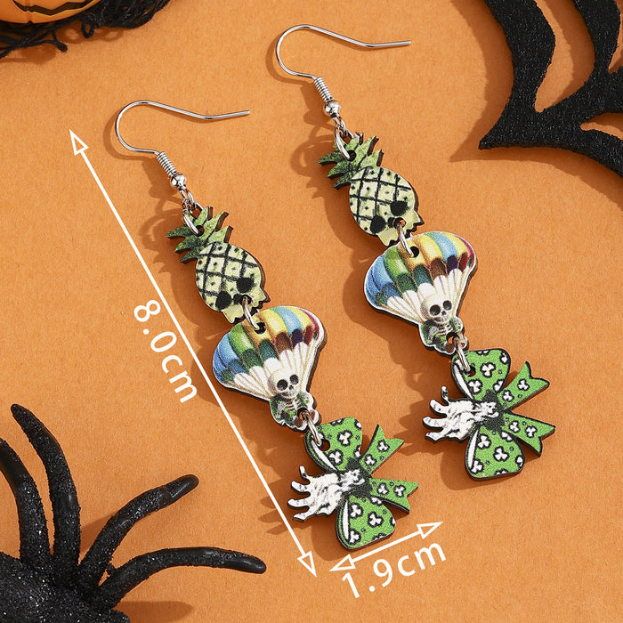 Wholesale Halloween Cartoon Stud Earrings Set - Spooky Pumpkin, Ghost & Bat Alloy Earring Multipack for Women