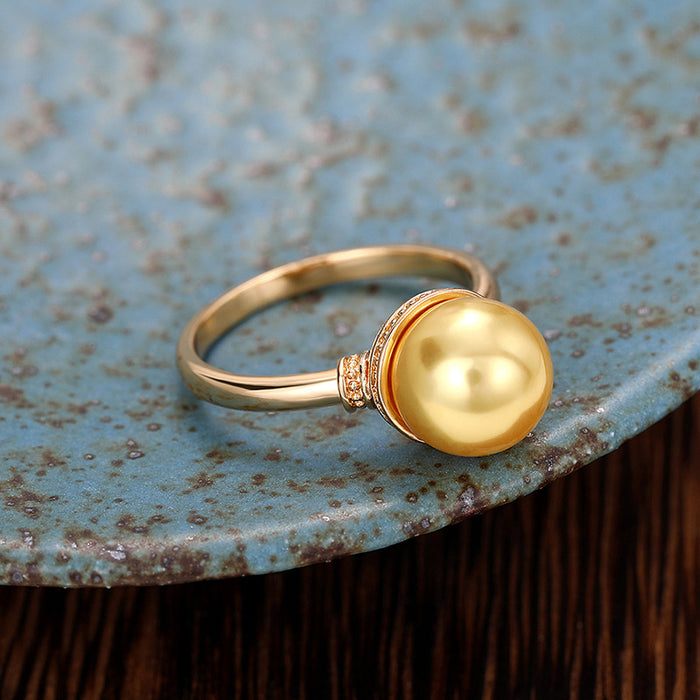 Imitation pearl ring vintage style ring