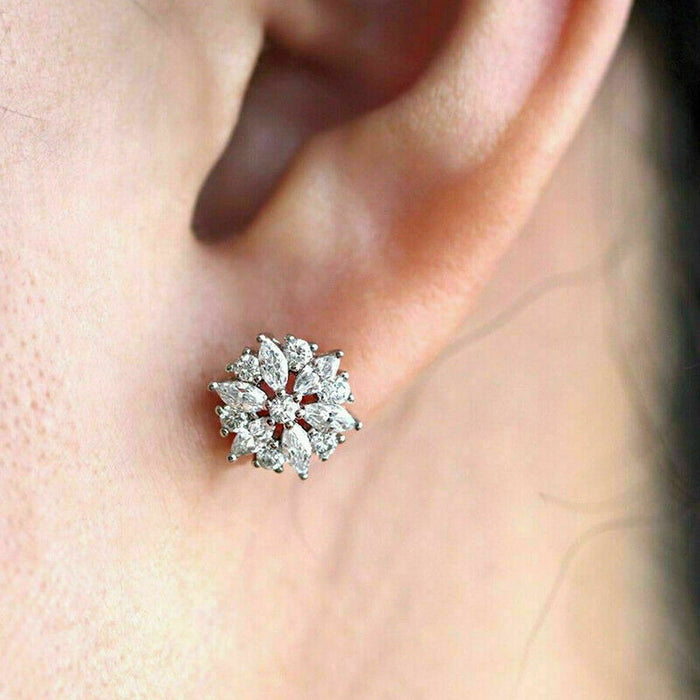 Snowflake Earrings Women's Multi-petal Earrings