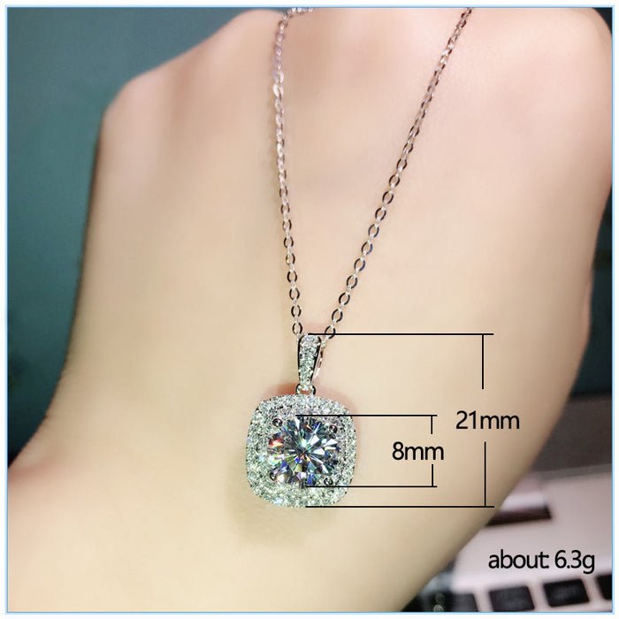 Full diamond zircon necklace, wedding anniversary gift