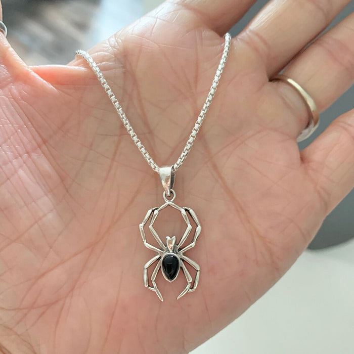 Halloween Ghost Spider Necklace