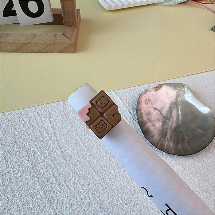 Fun chocolate resin ring