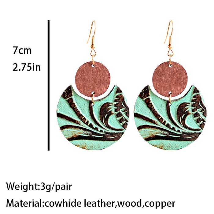 Wooden book texture earrings