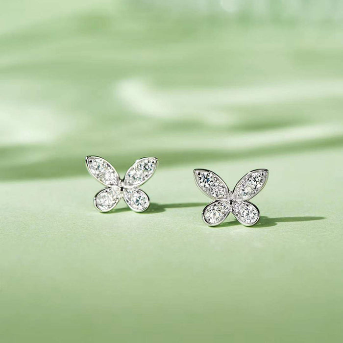 Zirconia earrings, phantom butterfly design lady earrings