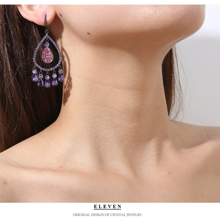 Vintage Waterdrop Tassel Earrings - Exaggerated Long Dangle Jewelry for Women