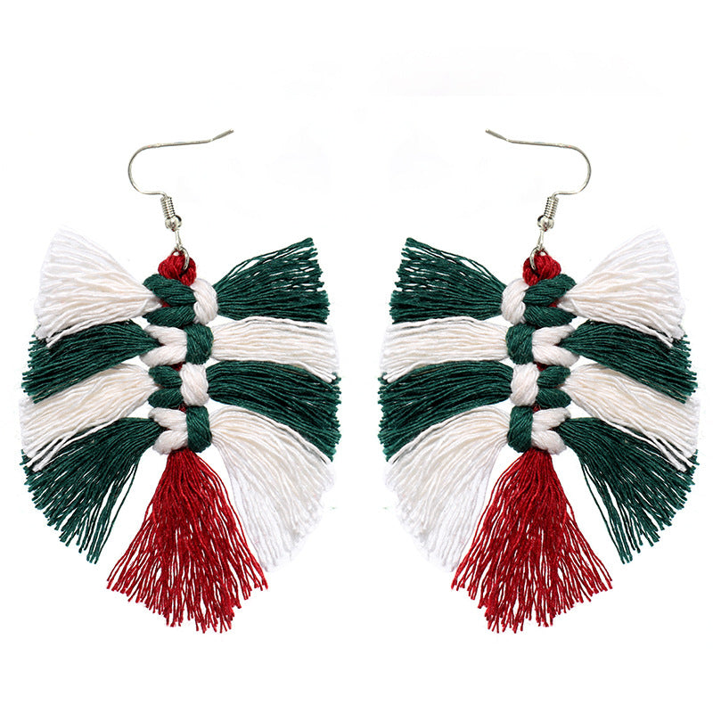 Handwoven Bohemian Tassel Earrings for Simple Ethnic Style