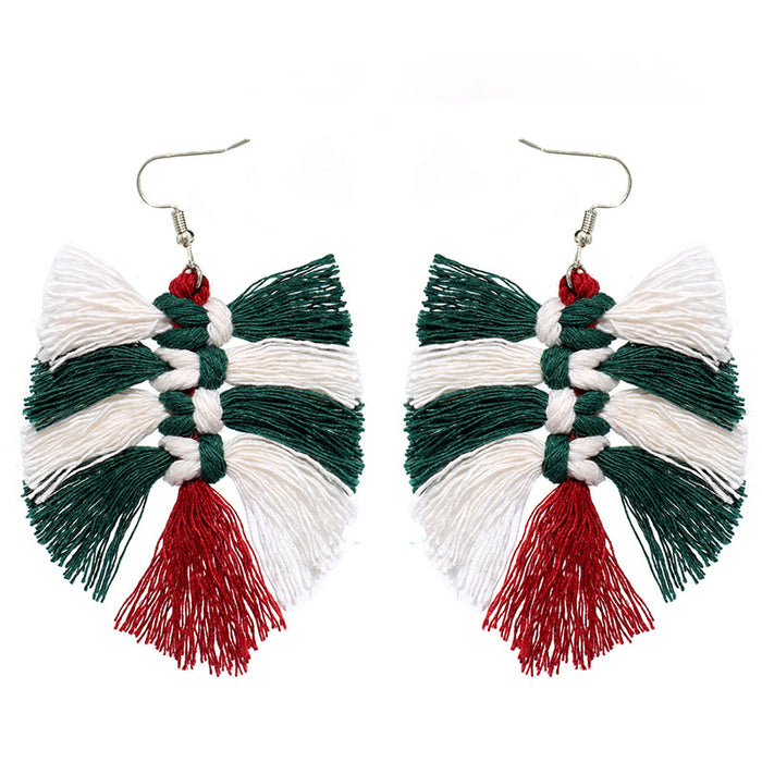 Handwoven Bohemian Tassel Earrings for Simple Ethnic Style