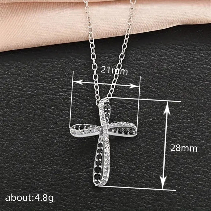 Snake bone cross clavicle necklace live broadcast