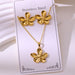 Wholesale 304 stainless steel hydraulic gold-plated earrings and necklace sets - wallojewerly 