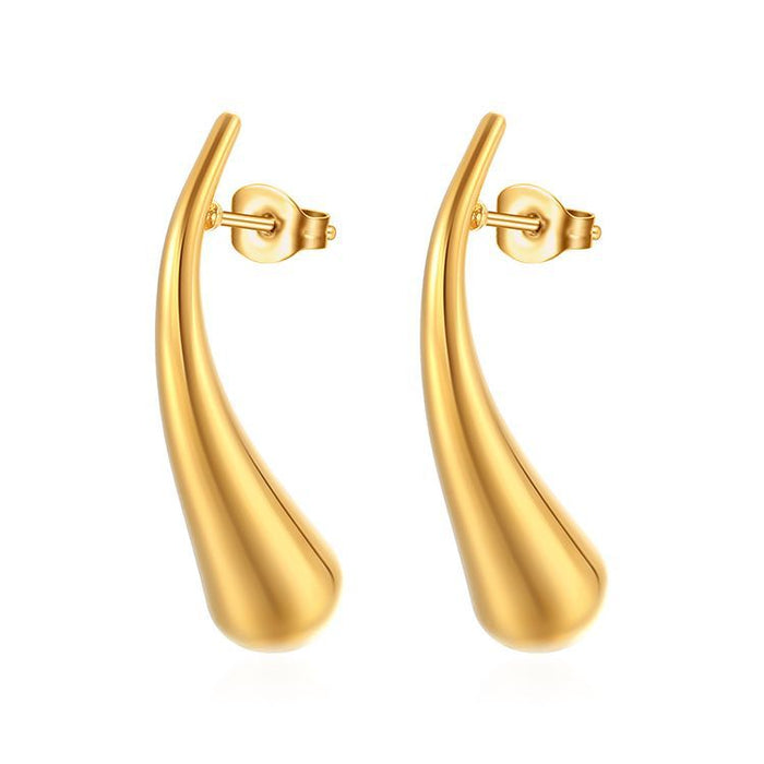 Braided knot earrings 18K gold stainless steel earrings