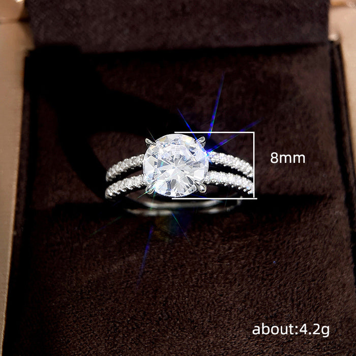 Imitation Moissanite Ring Micro-inlaid Couple Wedding Ring