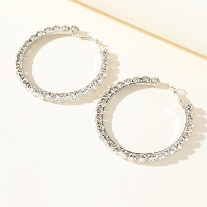 Vintage Oil Drop Earrings - Exaggerated Rhinestone Dangles for a Chic Look