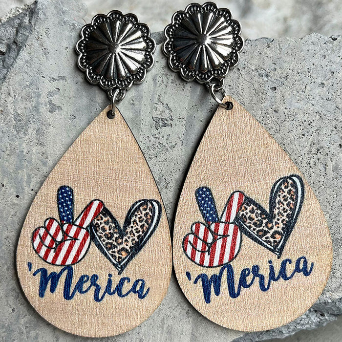 Independence Day Earrings with Western Cowboy Boots and Bullhead Designs